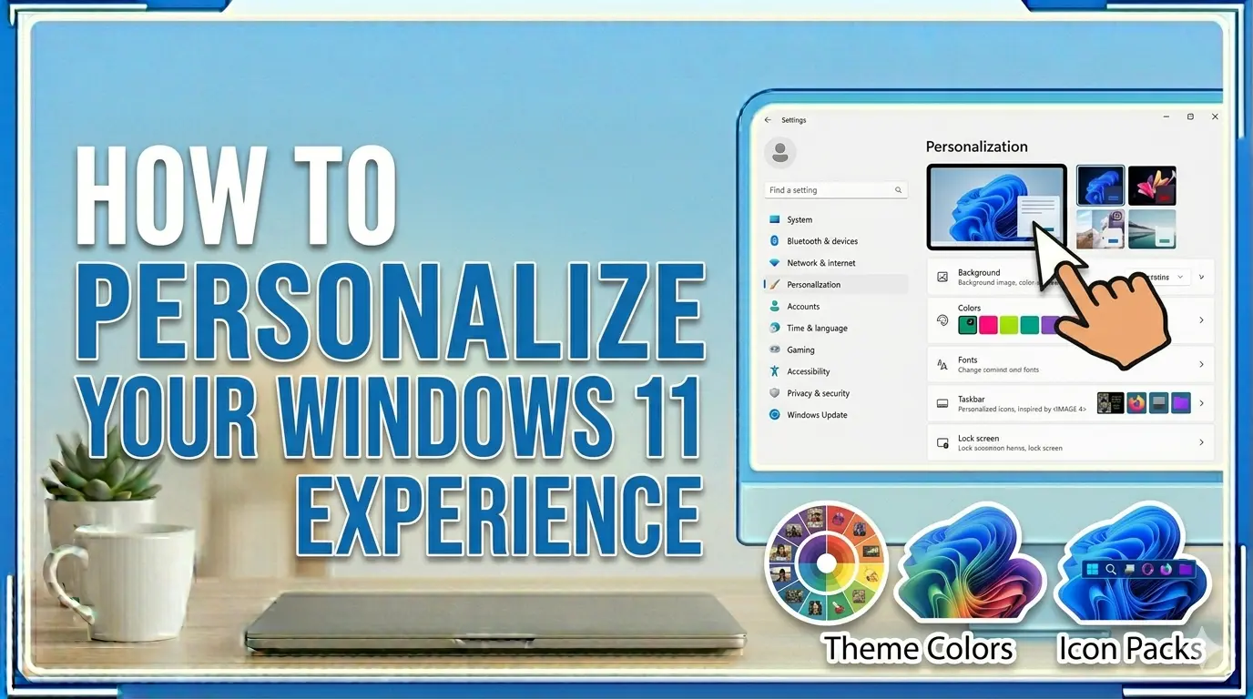 How To Personalize Your Windows 11 Experience Graphic depicting the windows 11 personalization options screen