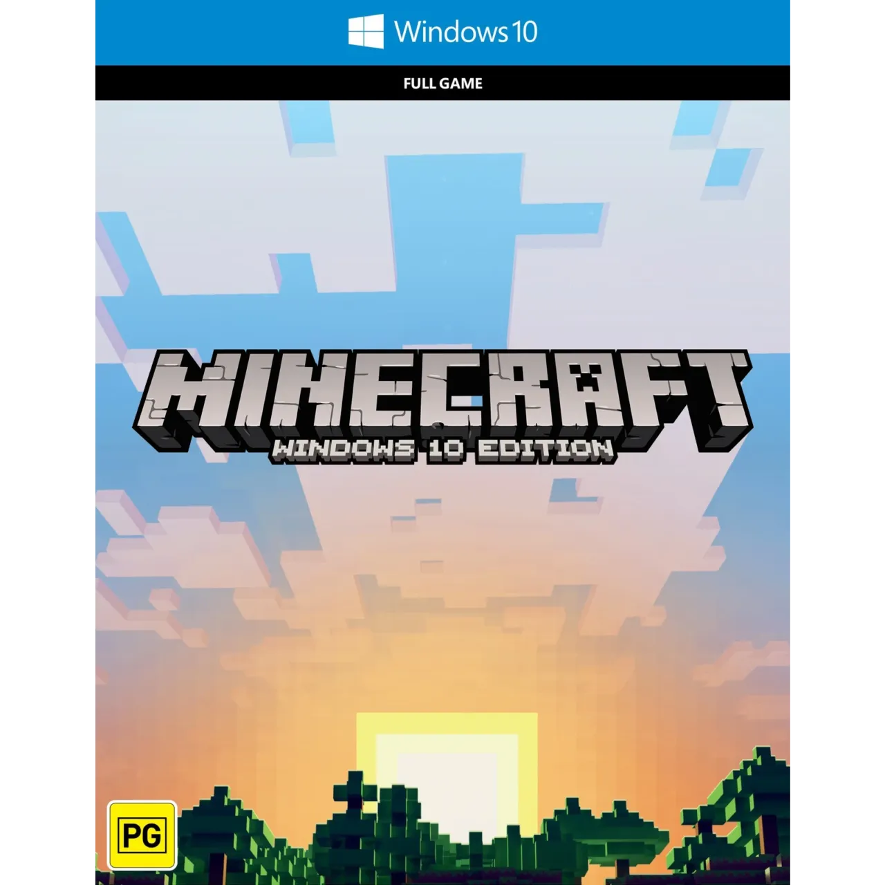 Product image showing digital artwork for minecraft windows 10 edition pc cd key