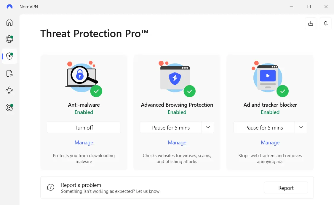 Nordvpn threat protection blocking malware and ads